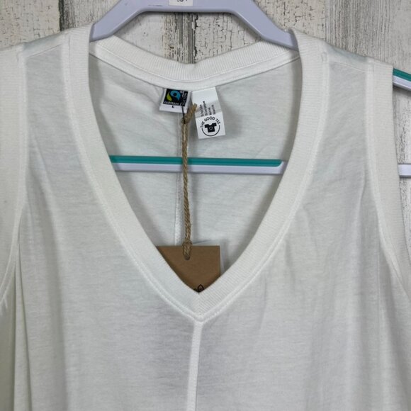 The Good Tee Easy to Love midi dress dip dye white purple Large beachy boho - Picture 5 of 7